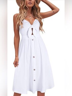 🆕Women's Tie-Front Midi Dress